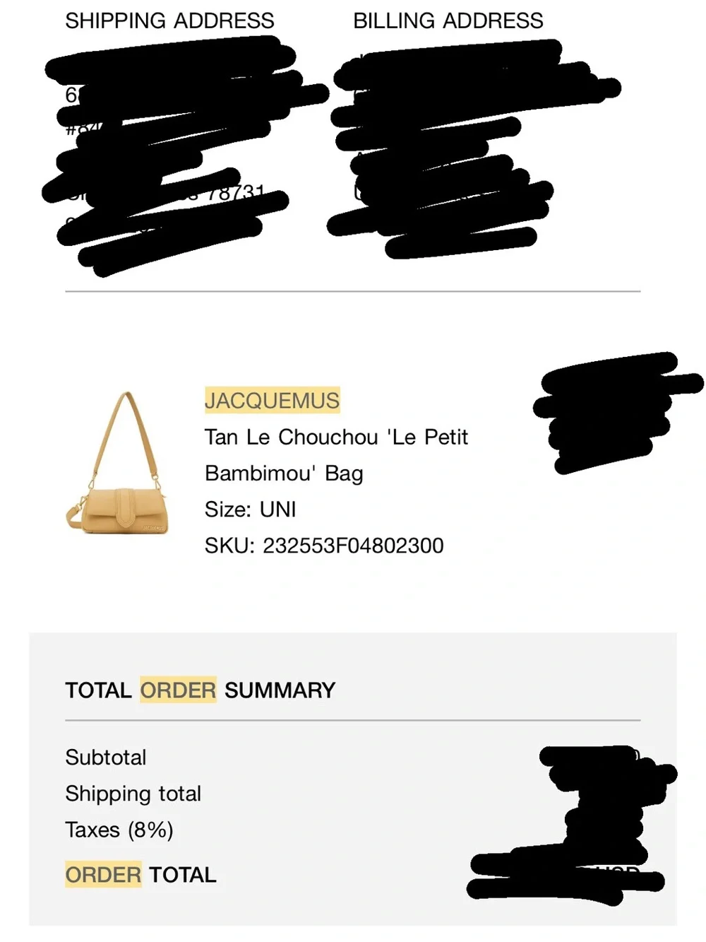 Jacquemus Tan Le Chouchou 'Le Petit Bambimou' Bag